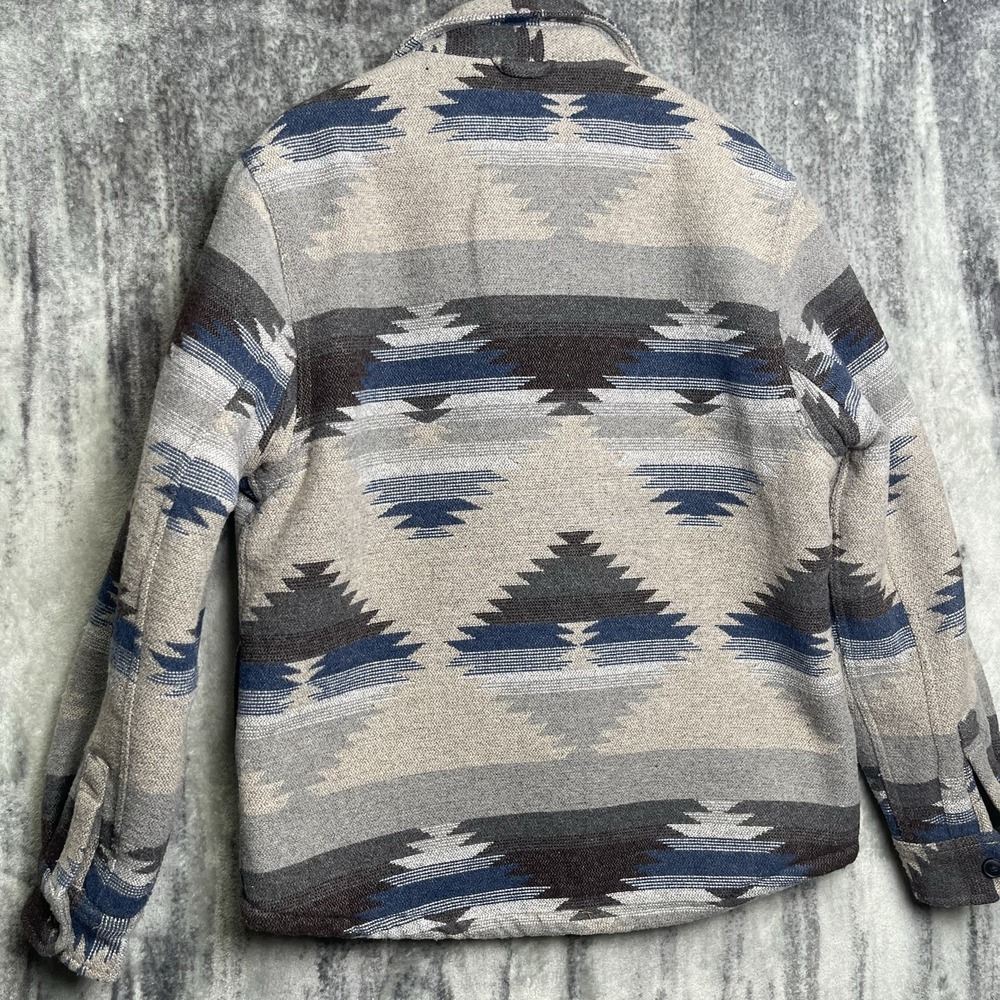 Jachs New York Men's Aztec Print Sherpa Lined Wool Blend Jacket Size M - Picture 10 of 10
